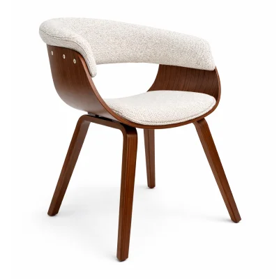Кресло барное MODY, букле, кремовый Lisa 102/орех фотография