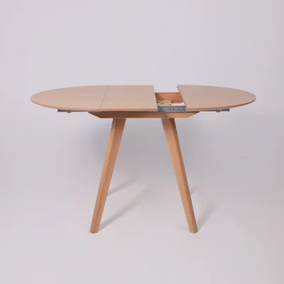 Стол ТАМУС, круглый раздвижной 870 (1160), Светлый бук без тонировки/Светлый бук_17