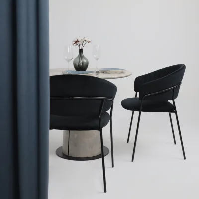 Стол AV 2317, МДФ+керамика, нераздвижной 900 серый, матовый CARMEN LIGHT GREY/черный+HPL Бетао_4