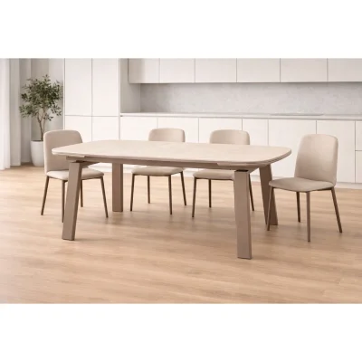 Стол PANAMA SLIDE-230, раздвижной 230(310)*115, BAYONA IVORY PREMIUM CER/Капучино_3