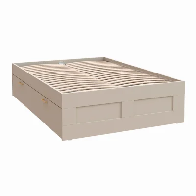 Кровать двойная с ящиками НАВИ 140х200 (без изголовья), кашемир (2.15.04.100.19 RU) фотография