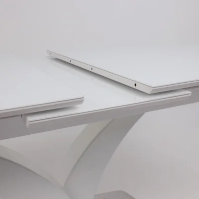 Стол НОТР ДАМ MODERNE, стекло Optiwhite 1400(1800)*850, Белый/Белый Муар_14