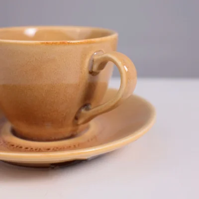 Чайный набор OPALUS, фарфор, пшеничный, кружка 200мл + блюдце_5