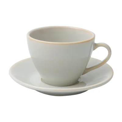 Чайный набор OPALUS, фарфор, айвори, кружка 200мл + блюдце фотография