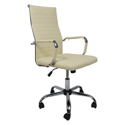 Кресло поворотное ELEGANCE, LIGHT, экокожа, кремовый фотография