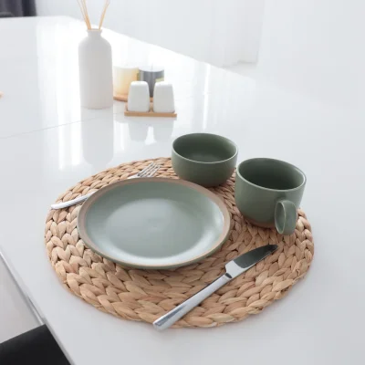 Миска-Боул SAND EDGE, керамика, оливковый, d20.2*8.3см_7