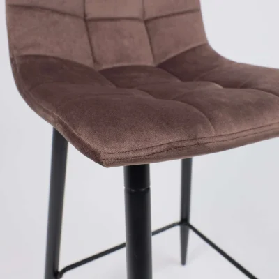 Стул барный MIA, коричневый велюр HLR49/черный_5