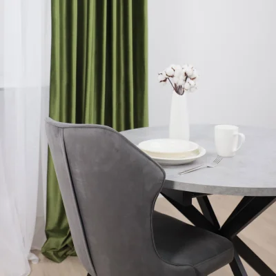 Комплект штор "Бархат" 1,5+1,5х2,5м  на ленте, цвет оливковый (арт.5018-43)_3