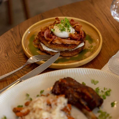 Блюдо STRIA, фарфор, пшеничный, d26,5*3см_2