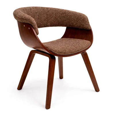Кресло барное MODY, букле, коричневый Lisa 421/орех фотография