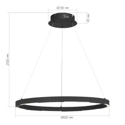 Светильник подвесной ST-Luce черный/черный LED 1*32W 4000K PARILLA_5
