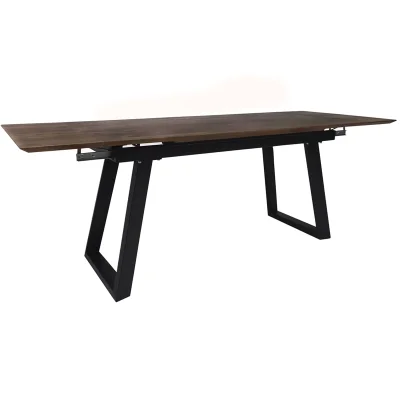 Стол САНГАЙ раздвижной, 136(196)*80*80, дуб галифакс табак / черный (ПрР-7 DSW (02) ТрН/Р-80)_10