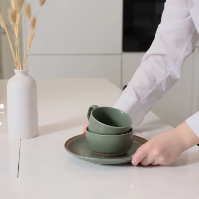 Миска-Боул SAND EDGE, керамика, оливковый, d20.2*8.3см_14