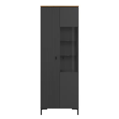 Н.м. "SAN GIMIGNANO" шкаф REG1D1W, к.Антрацитовый+Дуб нокс/ф.Антрацитовый+Готика_2