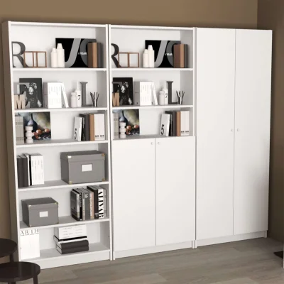 Стеллаж ВАРМА СТЭНД 80  76х196х26см, белый_3