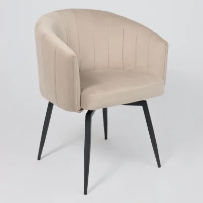 Кресло MELON, поворотное, бежевый велюр/черный_17