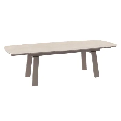 Стол PANAMA SLIDE-200, раздвижной 200(280)*110, BAYONA IVORY PREMIUM CER/Капучино_2