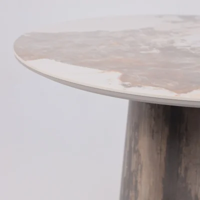 Стол AV 2317, МДФ+керамика, нераздвижной 900 белый, глянцевый PANDORA/черный+HPL Ипанема_11