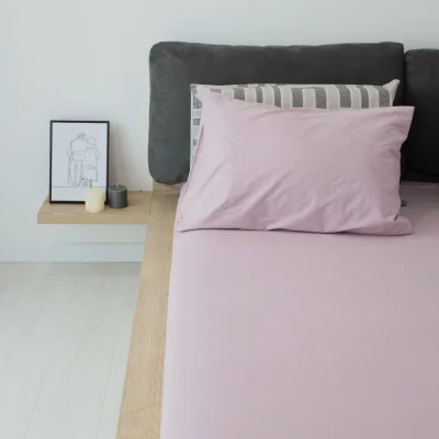 Простыня 150*215 см Дымчатая роза IM0705 (поплин)_4