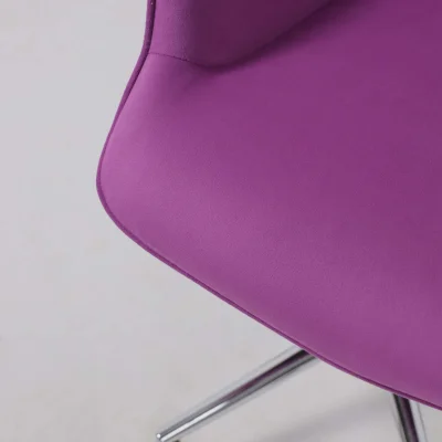 Кресло поворотное BELLA chrome, Velluto 41, велюр/фиолетовый_15