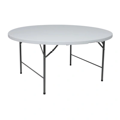 Стол складной Table AKS тип 10, белый (D152х74) фотография