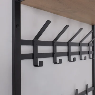 Вешалка с полкой 2-х ярусная ТОРОНТО 22Д, (чёрный)_4