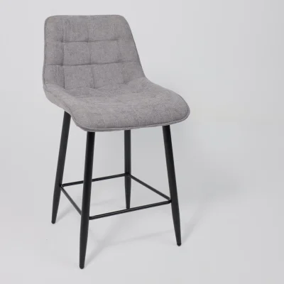 Стул BARON, барный, серый микровелюр CD2302-26/черный_6