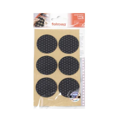Подкладка самоприлипающая фетровая прорезиненная d40мм (1упак.=6шт), черная, Folmag_2