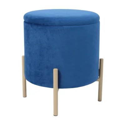 Стул-пуф BOOT, синий велюр MY 180G-48/золото фотография