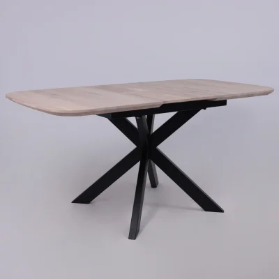 Стол ВЕЙВ раздвижной, 120(160)*80*75, дуб беленый/черный (ПрР-3 DSW (02) КСЕ/Р-80)_18