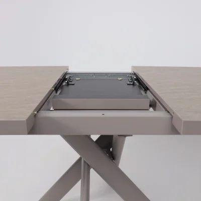 Стол LEONEL-130, раздвижной 130(165)х85, Бежевый камень-HPL/Капучино_15