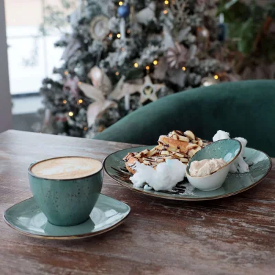 Блюдо VITAL, фарфор, зеленый, 26*26*2см_2