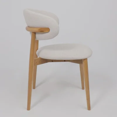 Стул ДЭВИД, бежевый фактурный велюр Danco 100/дуб_13