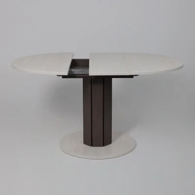 Стол раздвижной на опоре ONTARIO,1000(1300)*760*1000, (сосна каньон/коричневый)_18