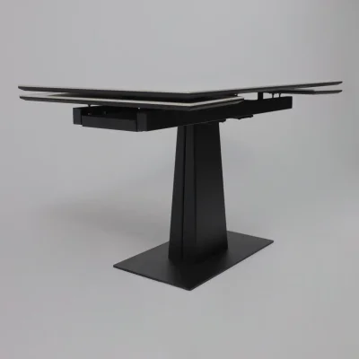 Стол AV 2119, МДФ+керамика, раздвижной 1200 (1800)*800 белый, глянцевый CARLA LARKIN /черный_9