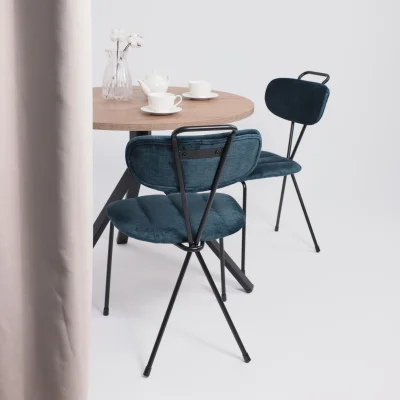 Стул TORI, темно-бирюзовый велюр VOSS 86/черный_8