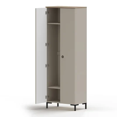 Н.м. "DOMENICA" шкаф SZF2D/70, к.Глиняный серый+Дуб сильвержек ореховый/Глиняный серый_3