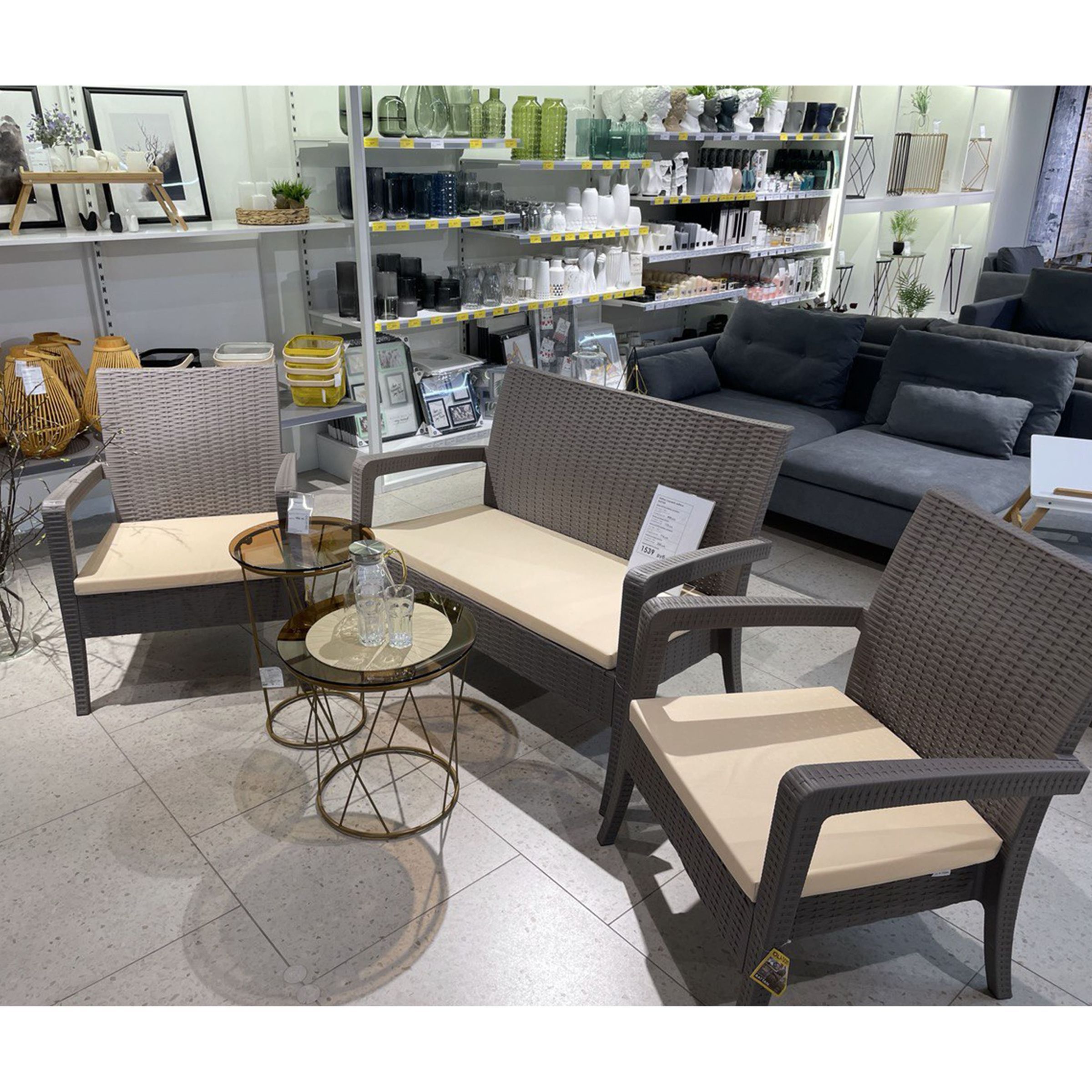 Набор садовой мебели RATTAN OlaDom, серый купить, цена с доставкой