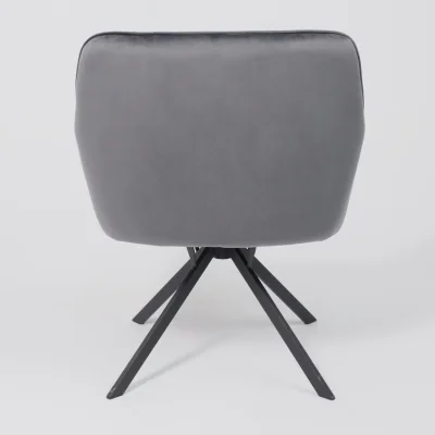 Кресло VIRGINIA, поворотное, велюр, тем.-серый HCJ-40/черный_11