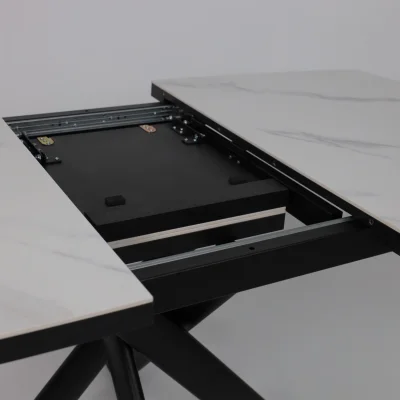 Стол LEONEL-130, раздвижной 130(165)х85, CALAKATTA ST CER/Черный_14