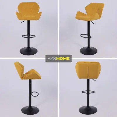 Кресло барное BERLIN GB, Velutto 56 горчичный велюр/черный_3