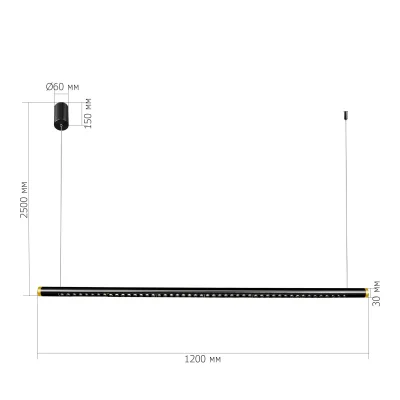 Светильник подвесной ST-Luce черный/черный,латунь LED 1*28W 4000K PARILLA_6