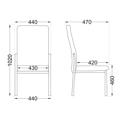 Стул DENVER, экокожа, бежевый TP12/черный_14