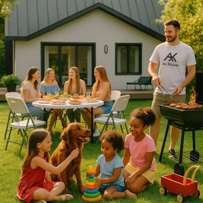 Стол складной Table AKS тип 10, белый (D152х74)_8