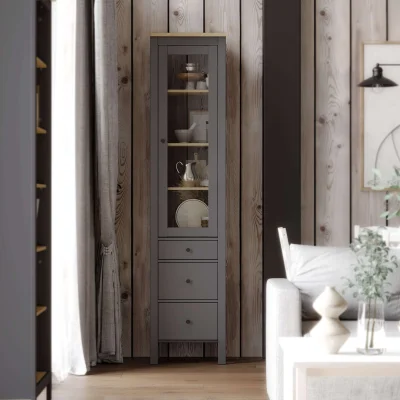 Шкаф с витриной САГА 50 МОРУ, серый/ясень (2.08.16.240.15 RU)_7