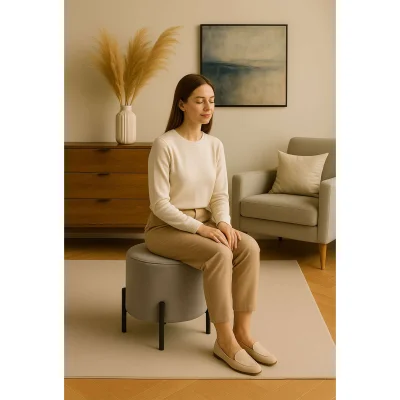 Стул-пуф BOOT, серый велюр MY 180G-60/черный_6