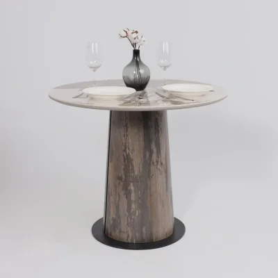 Стол AV 2317, МДФ+керамика, нераздвижной 900 белый, глянцевый PANDORA/черный+HPL Ипанема_7