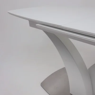 Стол НОТР ДАМ MODERNE, стекло Optiwhite 1400(1800)*850, Белый/Белый Муар_17