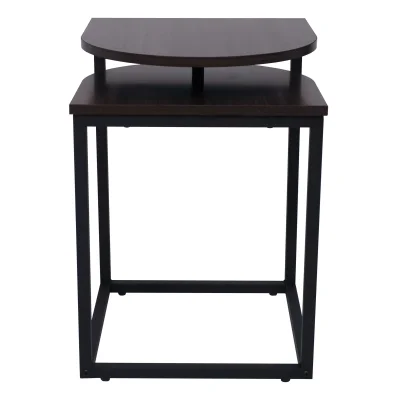 Стол журнальный CHIP, дуб итальянский/черный, 400*400*550_2