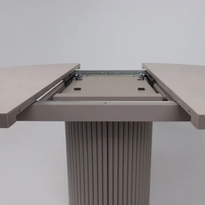 Стол ASKAR ROUND SLIDE-116, раздвижной круглый 116(156), BAYONA IVORY PREMIUM CER/Капучино_11